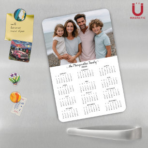 2026 Modern Personalised Photo Calendar Magnet
