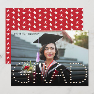 2026 Modern Red Photo Graduation Announcement