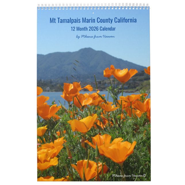 2026 Mt Tamalpais California Calendar II  1 Page (Cover)