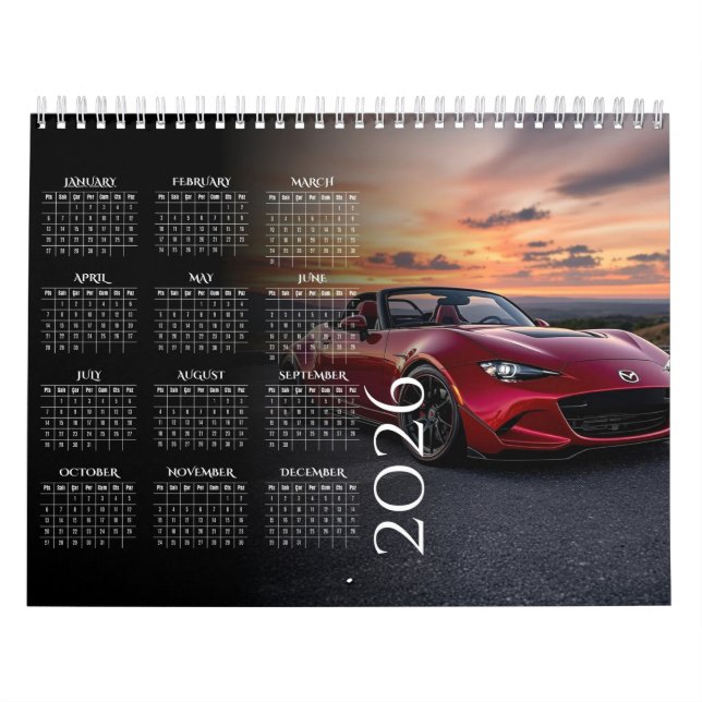 2026 MX-5 Miata Calendar (Cover)