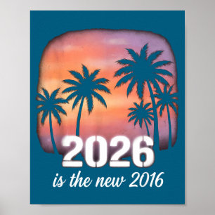 2026 New 2016 Retro Tropical Illustration Poster