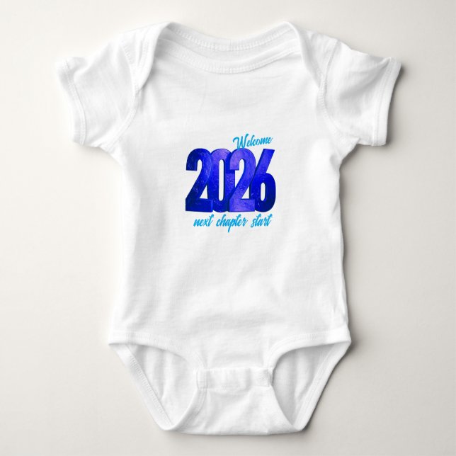 2026 NEW YEAR BABY JERSEY BODYSUIT (Front)