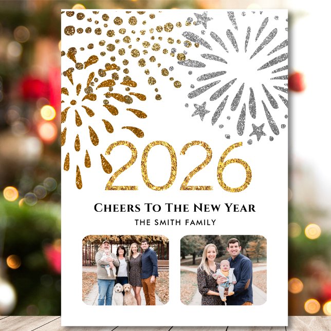 2026 New Year Festive Fireworks 2 Photo Magnetic  (Creator Uploaded)