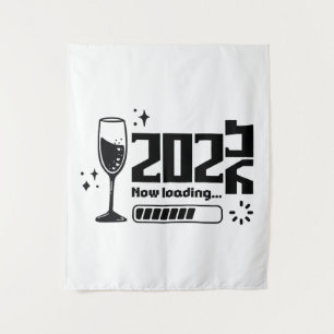 2026 New Year Loading Celebration Typography Tapestry