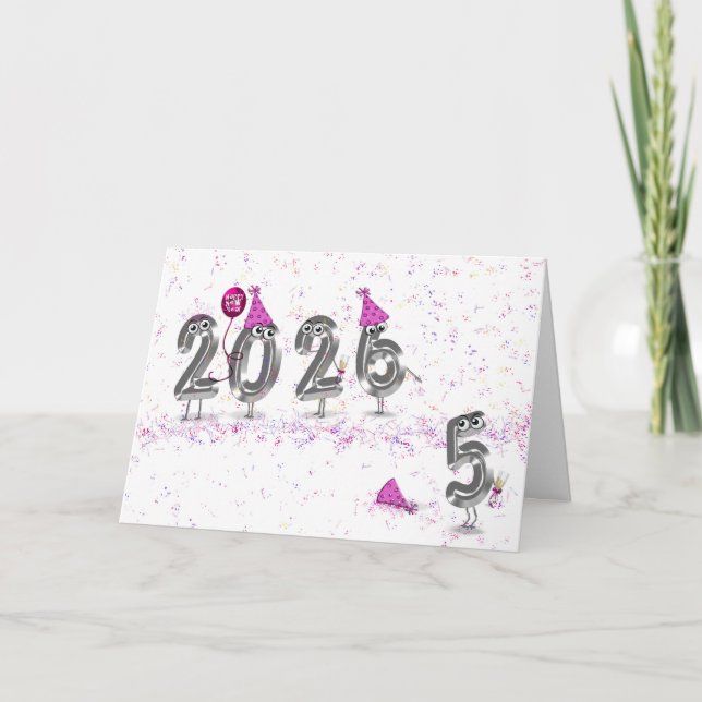 2026 New Year Party Humour Holiday Card (Front)