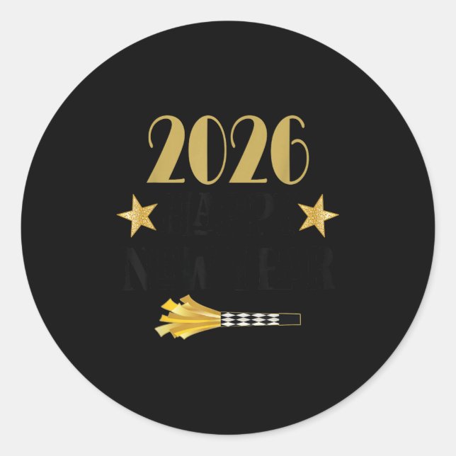 2026 New Year Quote  Classic Round Sticker (Front)