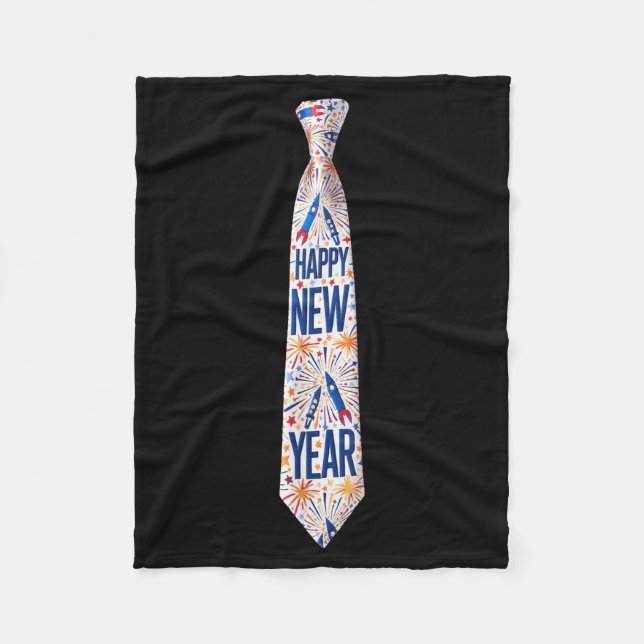 2026 New Year’s Party Fireworks Funny Celebration  Fleece Blanket (Front)