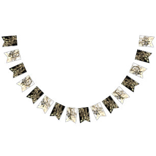 2026 new year with golden bubbles bunting 