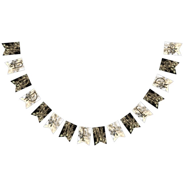 2026 new year with golden bubbles bunting  (All)
