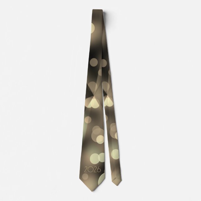 2026 new year with golden bubbles tie (Front)