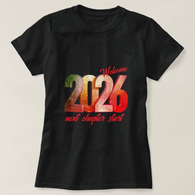 2026 NEW YEAR WOMENS BASIC T-SHIRT (Design Front)