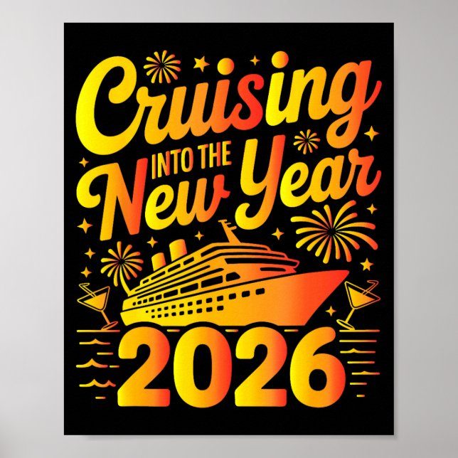 2026 New Years Eve Cruising Trip Christmas Cruise  Poster (Front)