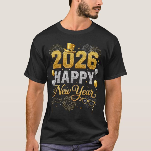 2026 New Years Eve For Womens Men Mom Kids Happy N T-Shirt (Front)