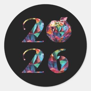 2026 New Year's Eve Party-Colorful Classic Round Sticker