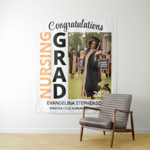 2026 Nurse Grad Nursing Graduation Backdrop Tapestry