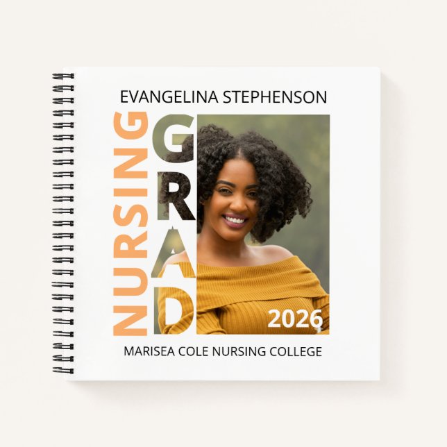 2026 Nursing Graduate Photo Grad Party Guest Book (Front)
