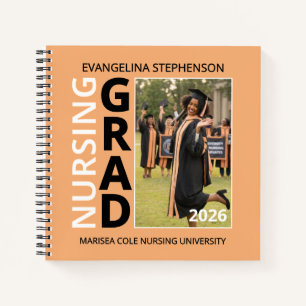 2026 Nursing Graduate Photo Nurse Grad Party Guest Notebook
