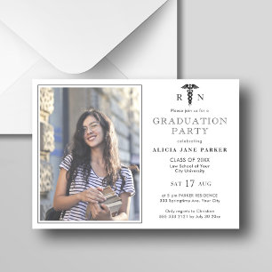 2026 Nursing school graduation modern photo Invitation