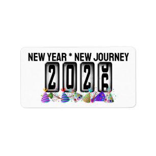 2026 Odometer New Years Label