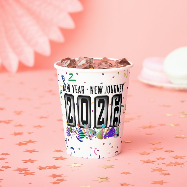 2026 Odometer New Years Party Paper Cups (Insitu)