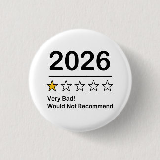 2026 one star rating very bad year 3 cm round badge