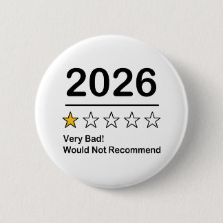 2026 one star rating very bad year 6 cm round badge