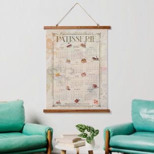 2026 Patisserie Art Calendar Hanging Tapestry