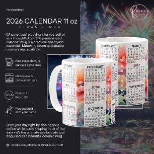 2026 Personalised 11 oz. Calendar Ceramic Mug