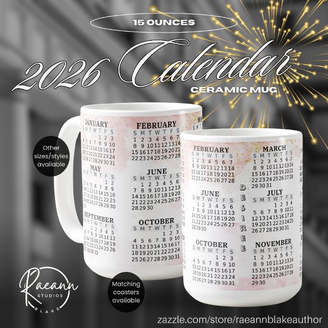 2026 Personalised 15 oz. Calendar Ceramic Mug (Creator Uploaded)