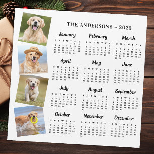 2026 Personalised Family Pet Dog Photos Calendar