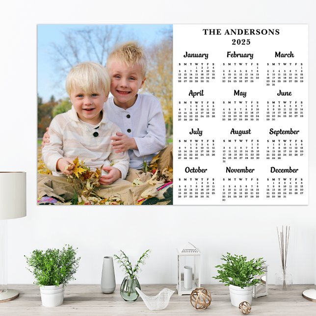 2026 Personalised Photo 12 Month New Year Calendar Poster (Creator Uploaded)
