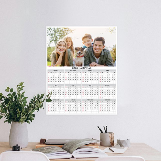 2026 Personalised Photo Calendar Poster (Personalize 2026 with our custom photo calendar poster—display favorite photo and stay organized.)
