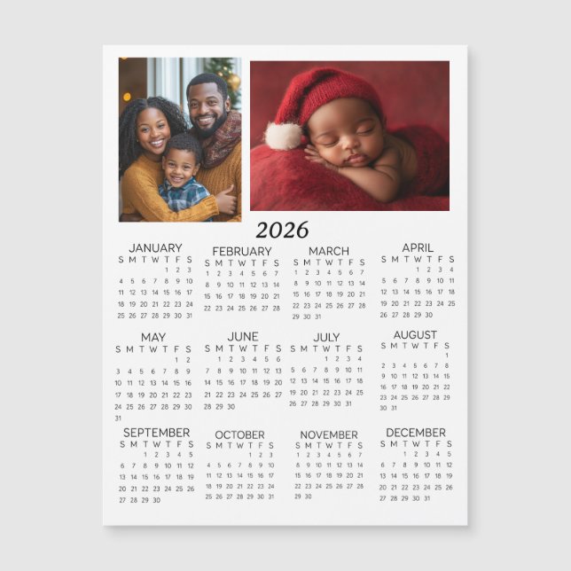 2026 Personalized Photos Mini Calendar (Front)