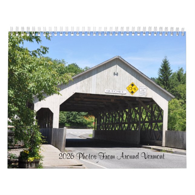 2026 Photos From Around Vermont Calendar (Cover)