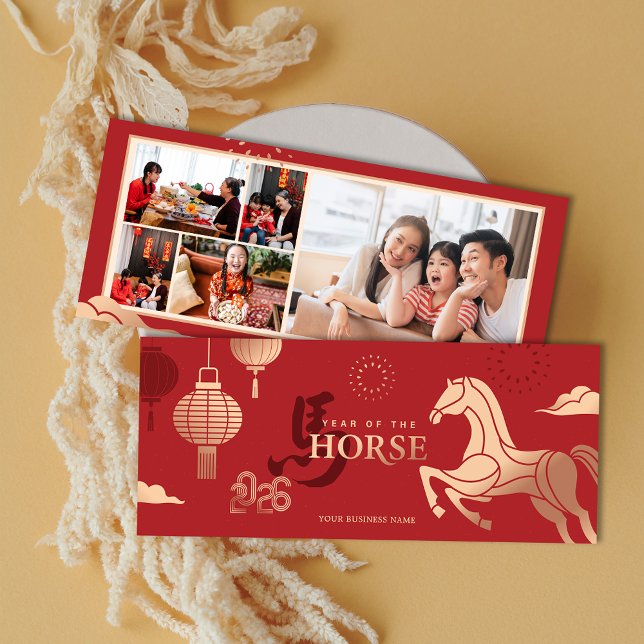 2026 Photos Gold Horse Chinese New Year Greeting Holiday Card (2026 Photos Gold Horse Chinese New Year Greeting Holiday Card)
