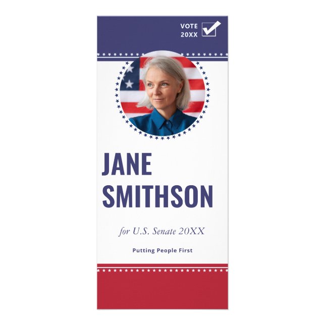 2026 Political Election Year Candidate Campaign Rack Card (Front)