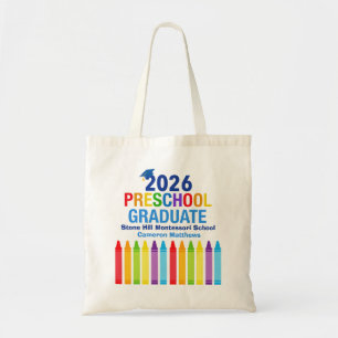 2026 Preschool Graduate Cute Custom Graduation Tote Bag