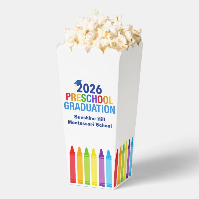 2026 Preschool Graduation Custom Party Popcorn Favour Box (Popped)