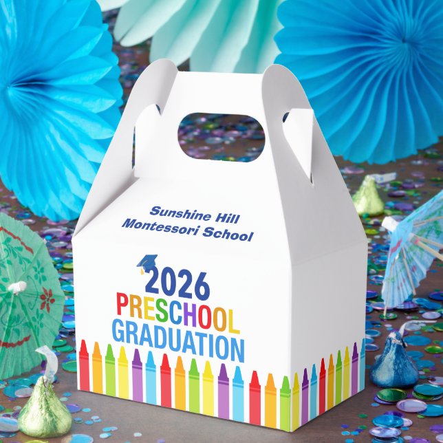 2026 Preschool Graduation Custom School Party Favour Box (Party)