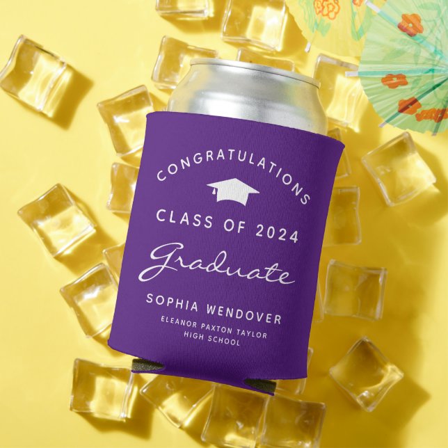 2026 Purple White Graduation Can Cooler (In Situ Summer)