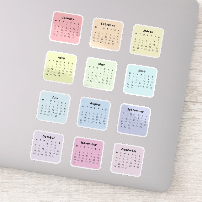 2026 Rainbow Calendar (Detail)