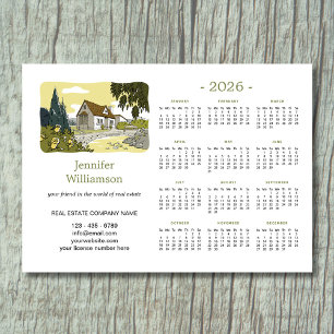 2026 Real Estate Agent Calendar House Magnet