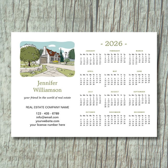 2026 Real Estate Agent Calendar House Magnet (Creator Uploaded)