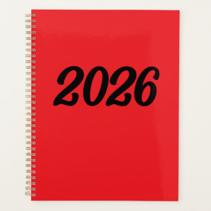 2026 Red Black Planner