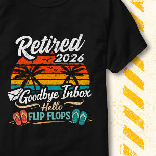 2026 Retirement Retro Sunset Funny Retired 2026 T-Shirt
