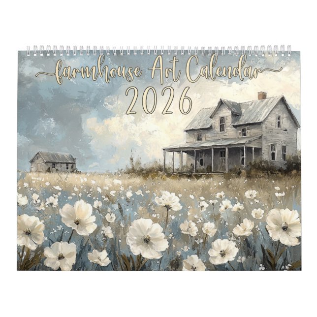 2026 Rustic Farmhouse Wall Calendar (Cover)