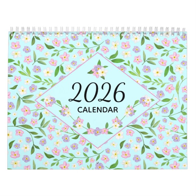 2026 Rustic Floral Watercolor Calendar (Cover)
