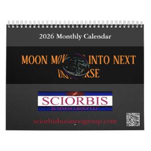 2026 Sciorbis 12 Month Warped Moon Calendar