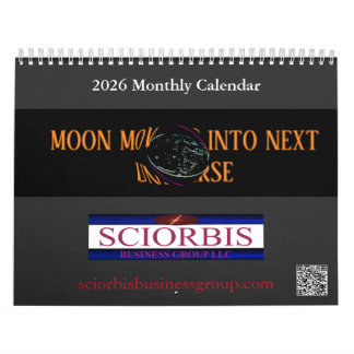 2026 Sciorbis 12 Month Warped Moon Calendar