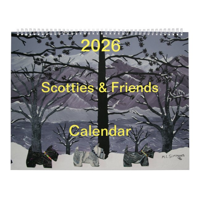 2026 Scotties and Friends Calendar (Cover)